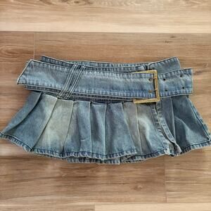 Jaded London Ludlow Denim Mini Skirt US 8